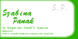 szabina panak business card